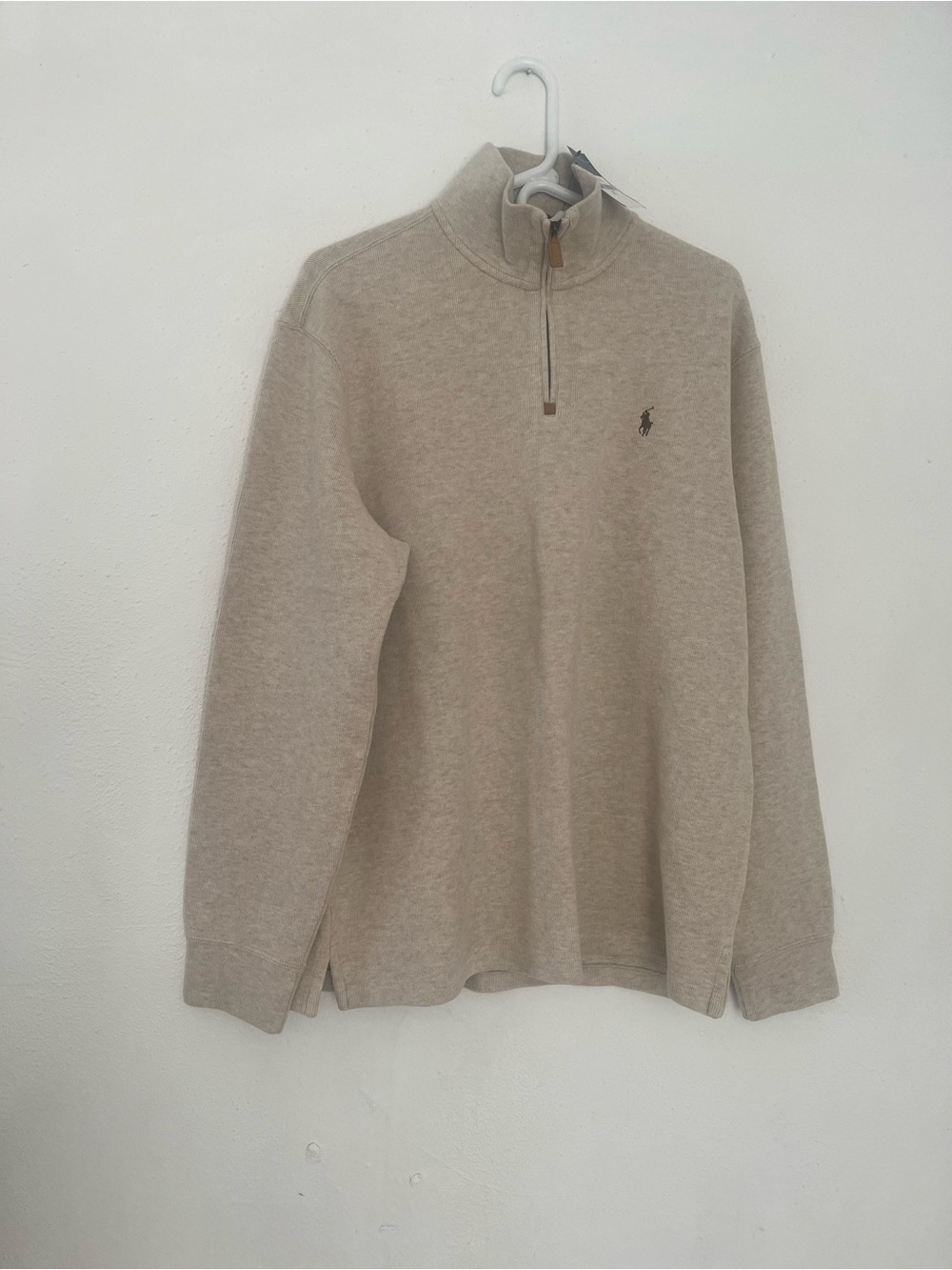 Polo by Ralph Lauren Light Beige Half-Zip Sweater
